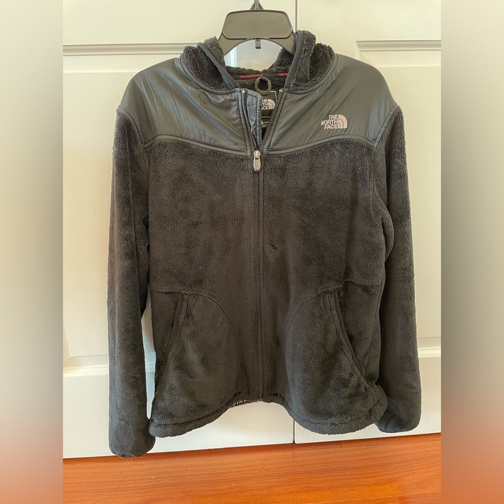 The North Face Mushy Soft Womens Sz XL Black Fleece Full Zip Jacket